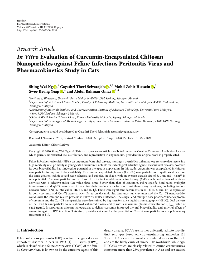 (PDF) In Vitro Evaluation of Curcumin-Encapsulated Chitosan 
