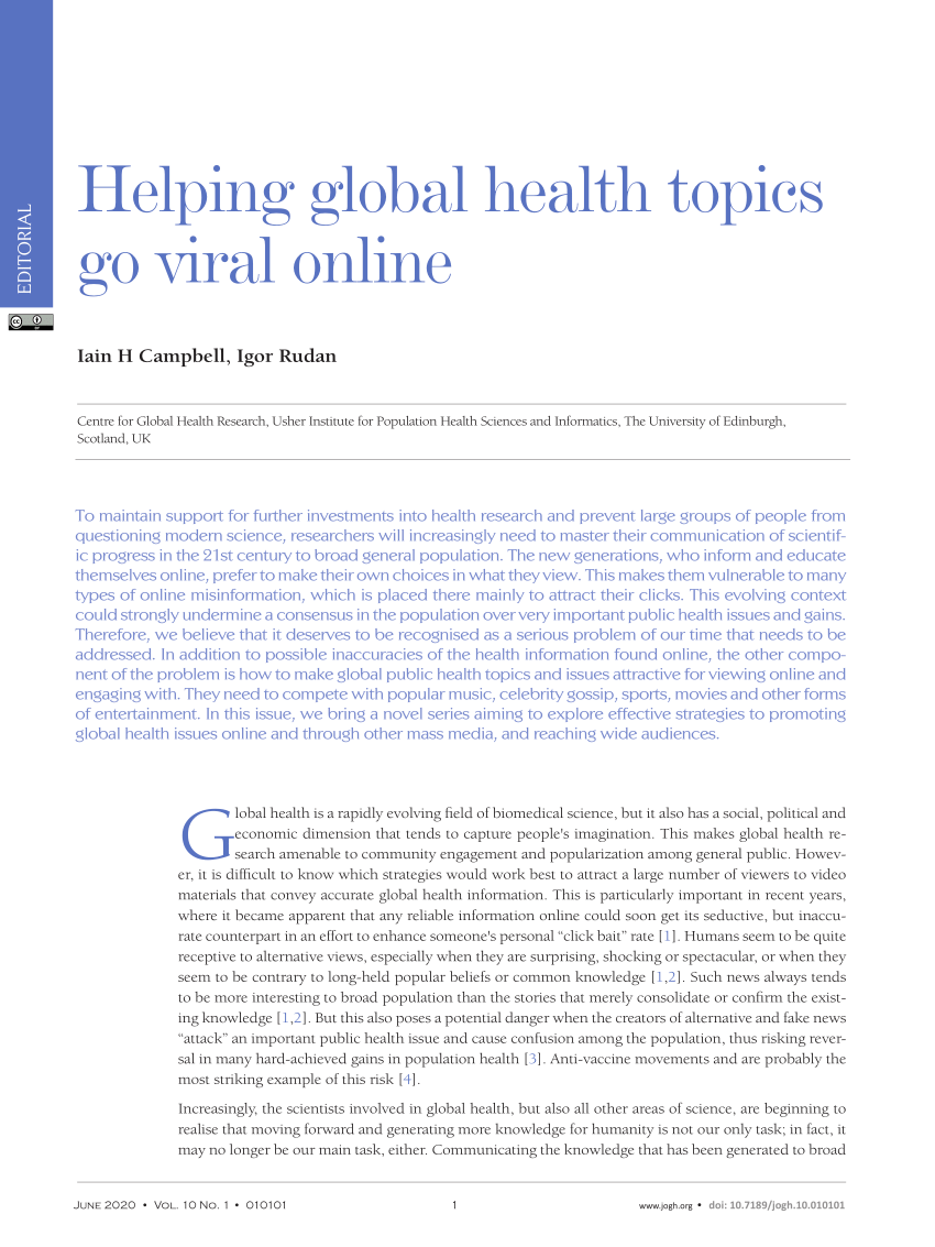 global health topics for research