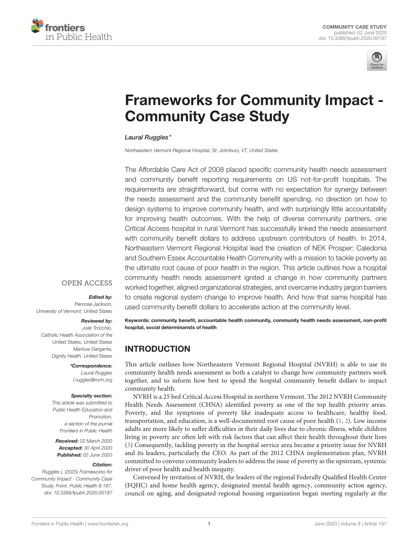 community case study thesis