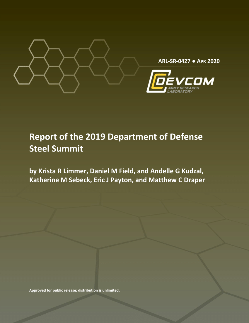 Pdf Report Of The 2019 Department Of Defense Steel Summit - uhha highway roblox