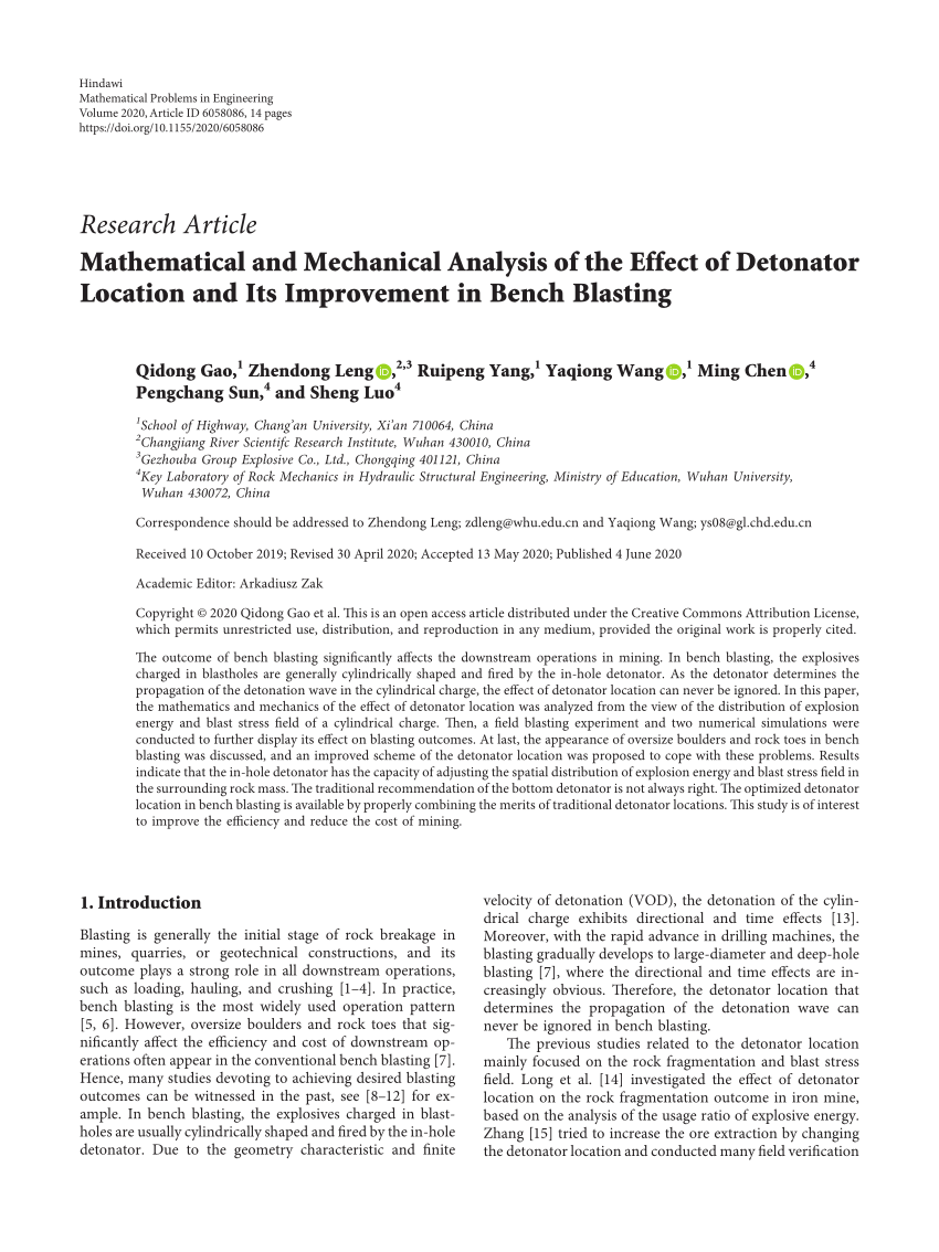 (PDF) Mathematical and Mechanical Analysis of the Effect of 