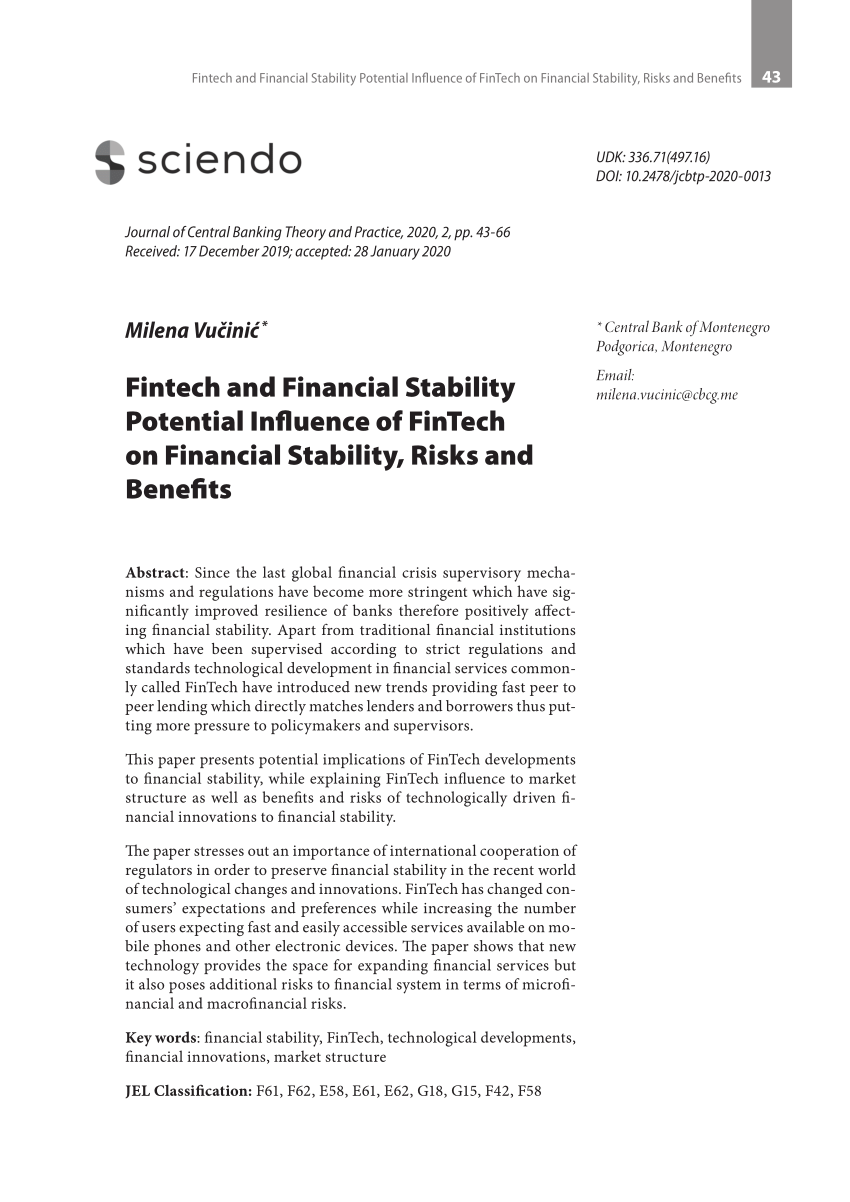 financial stability essay
