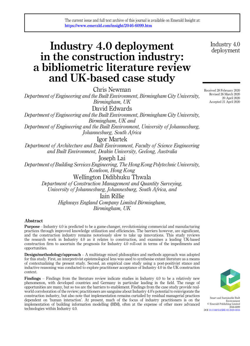 literature review of industry 4 0