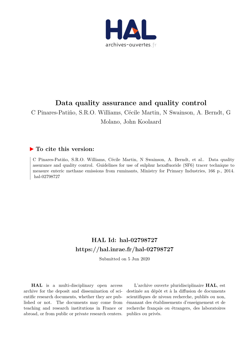 data quality control in research pdf