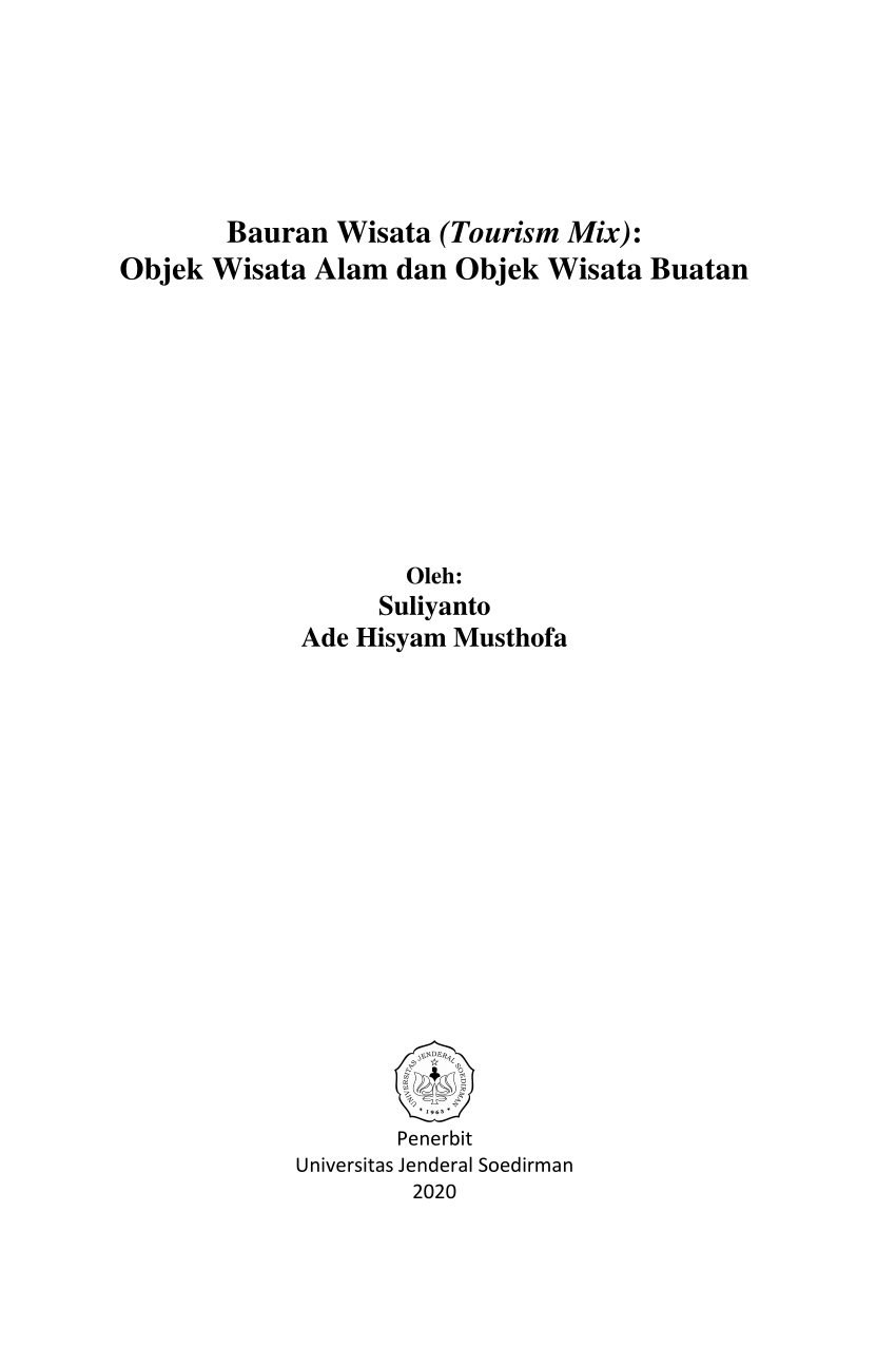 (PDF) Bauran Wisata (Tourism Mix) Objek Wisata Alam dan