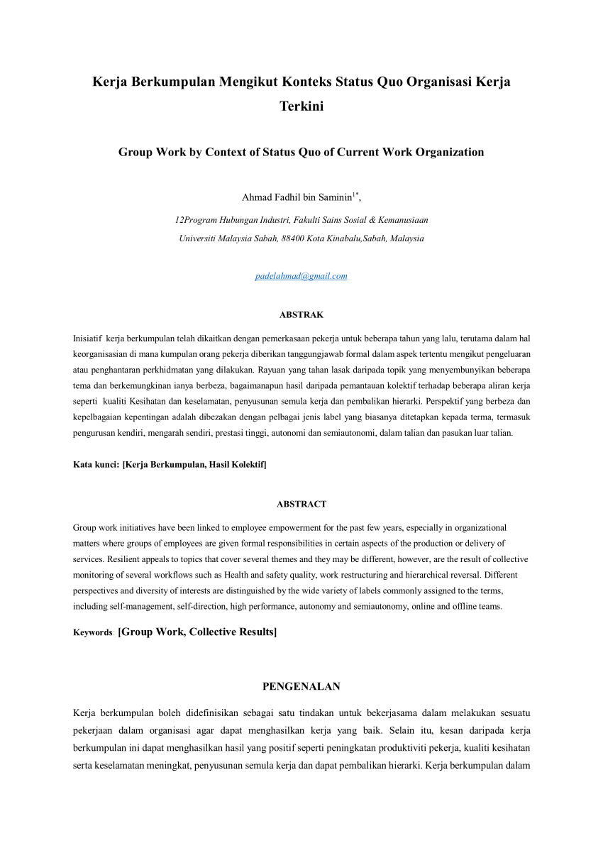 (PDF) Simulasi 7 (Kerja Berkumpulan Mengikut Konteks Status Quo