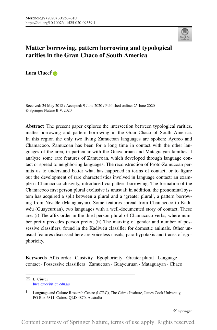 Matter borrowing pattern borrowing and typological rarities in