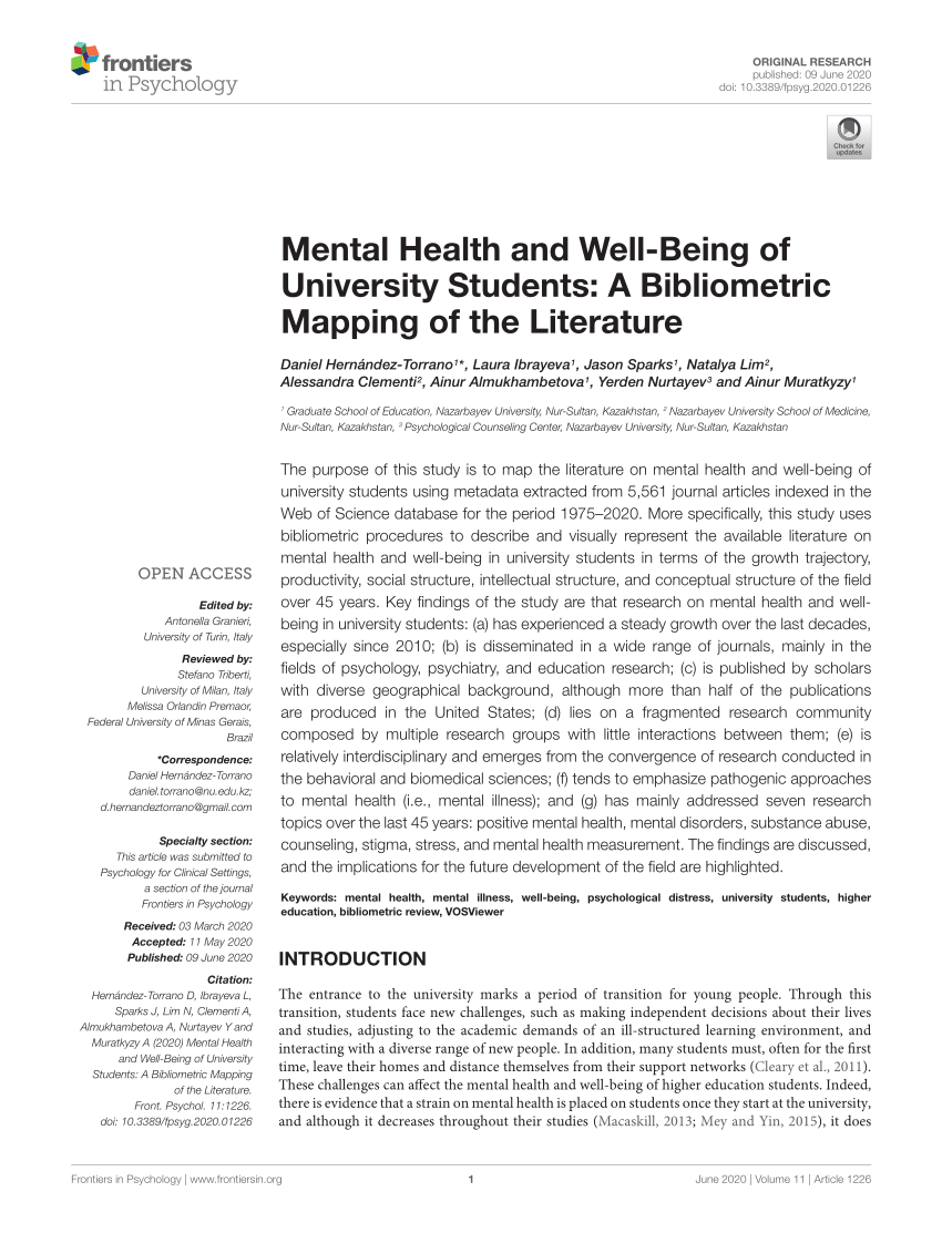 what is review of related literature in mental health