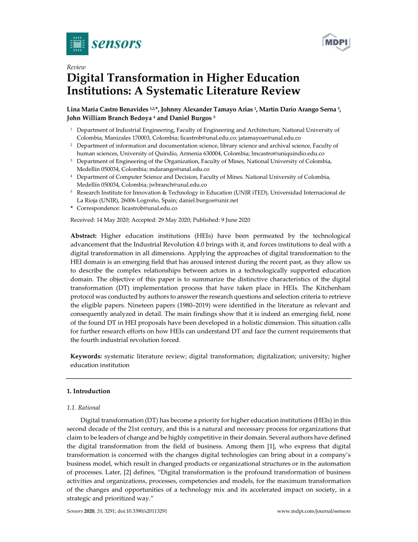 literature review on digital education