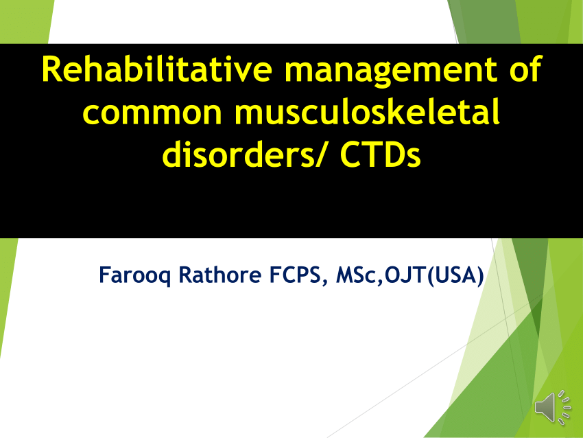 (PDF) Rehabilitative management of common musculoskeletal disorders/ CTDs