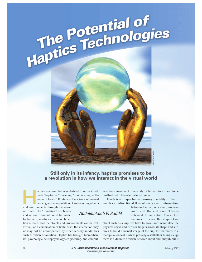 a research paper on haptic technology