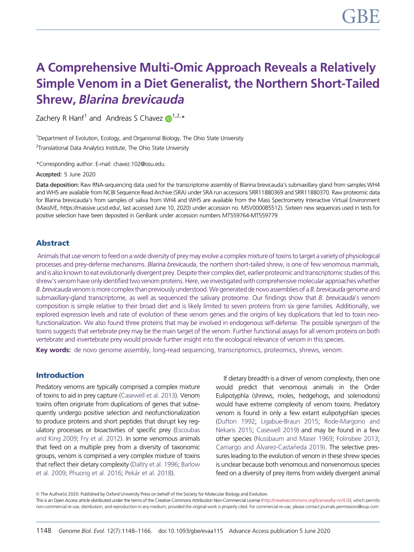 (PDF) A Comprehensive Multi-Omic Approach Reveals a Relatively Simple