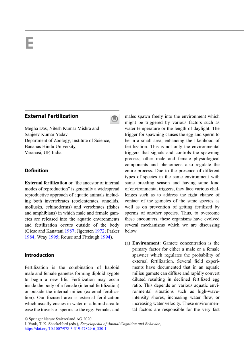 PDF) External Fertilization