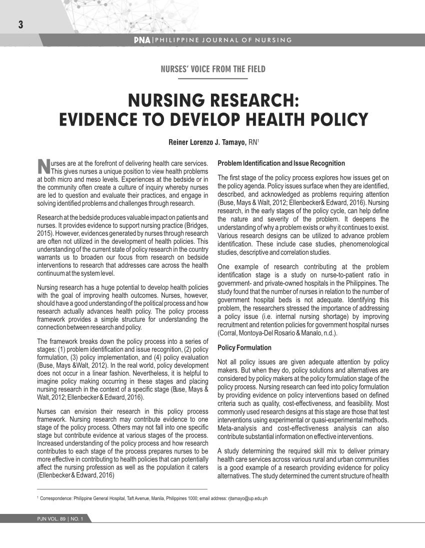 research articles in nursing