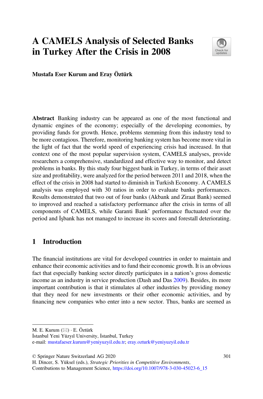 research paper on camels analysis of banks