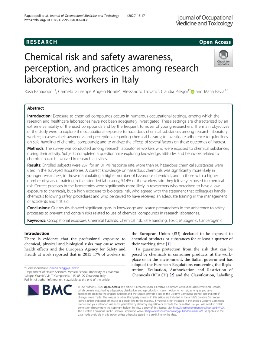 Chemical toxicity and assumed safety