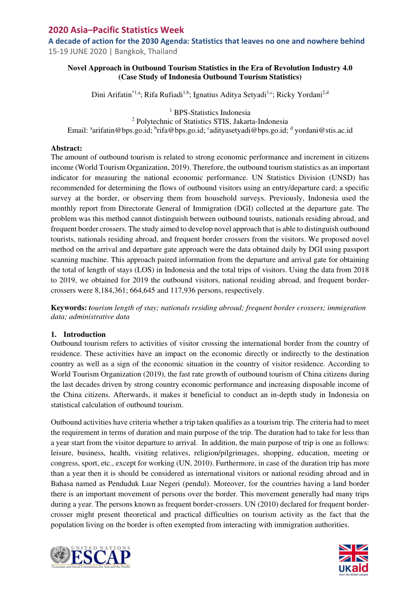 (PDF) Novel Approach in Outbound Tourism Statistics in the Era of