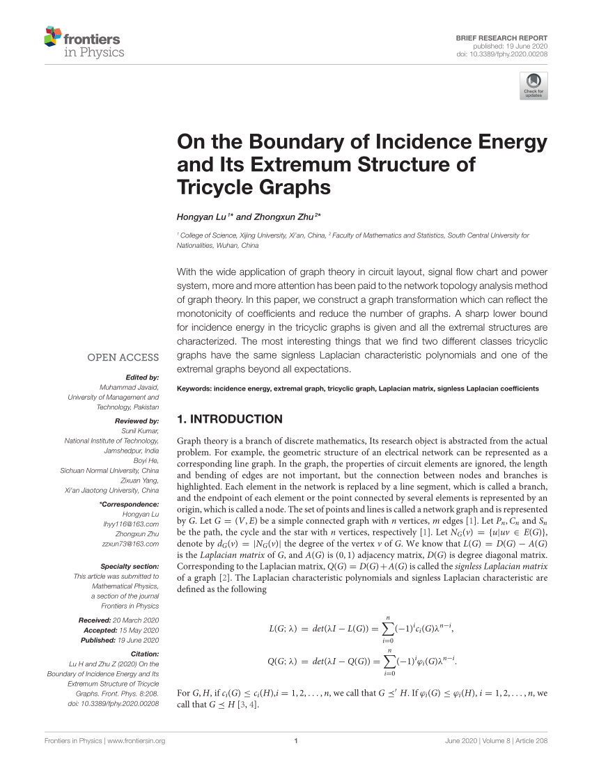 PDF) On the Boundary of Incidence Energy and Its Extremum 