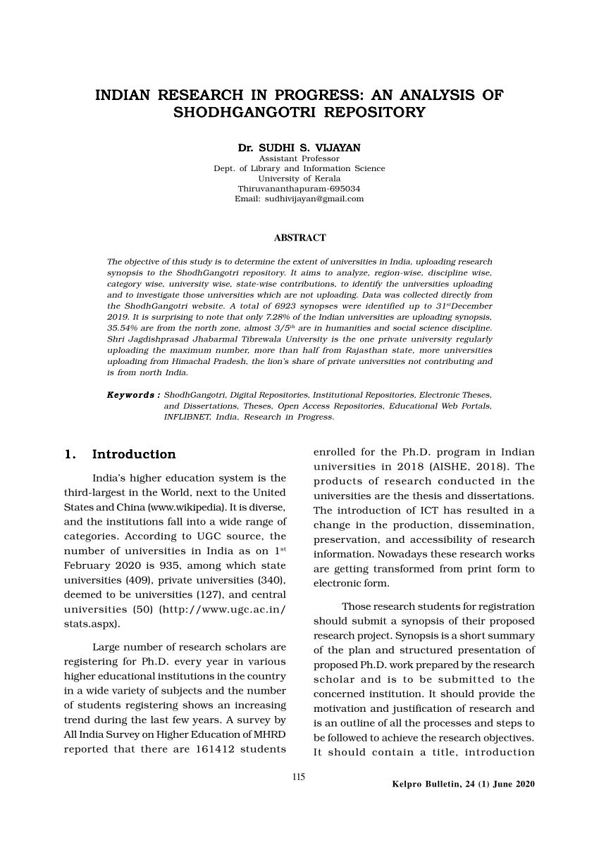 shodhganga research papers in mathematics