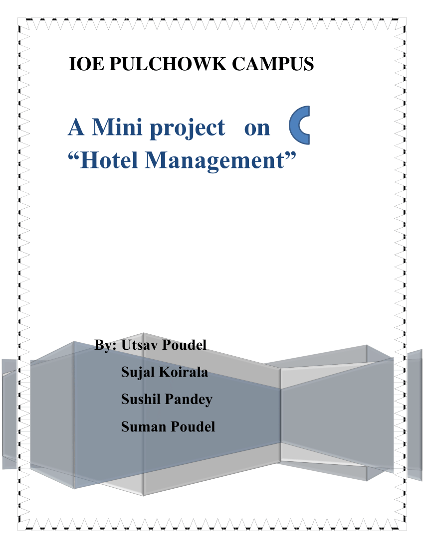 hotel management project wikipedia