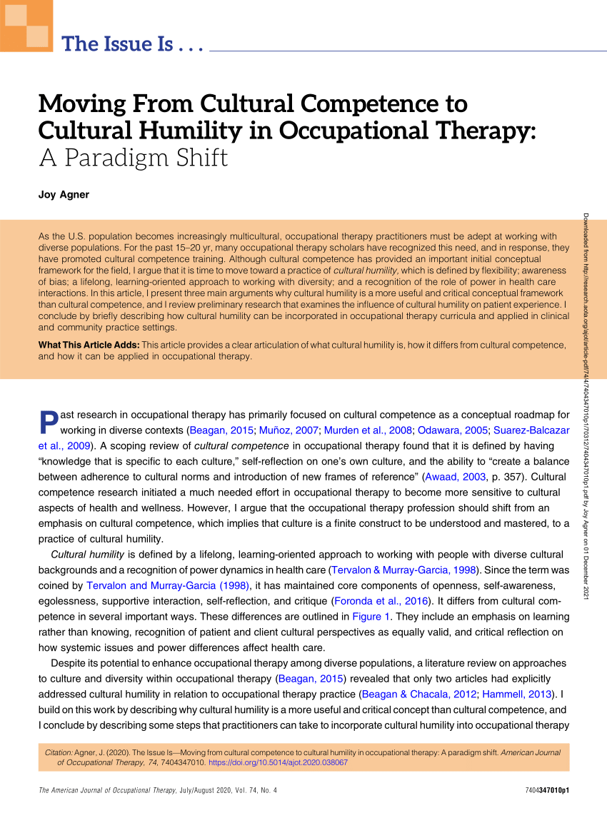 essay on cultural humility