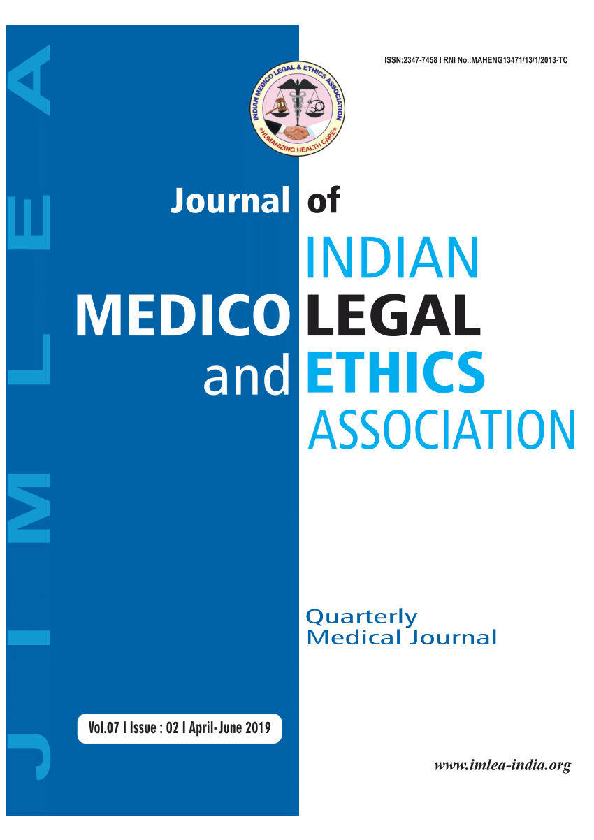 Pdf Journal Of Indian Medico Legal And Ethics Association