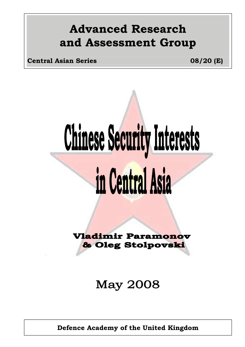 Pdf Advanced Research And Assessment Group Central Asian Series