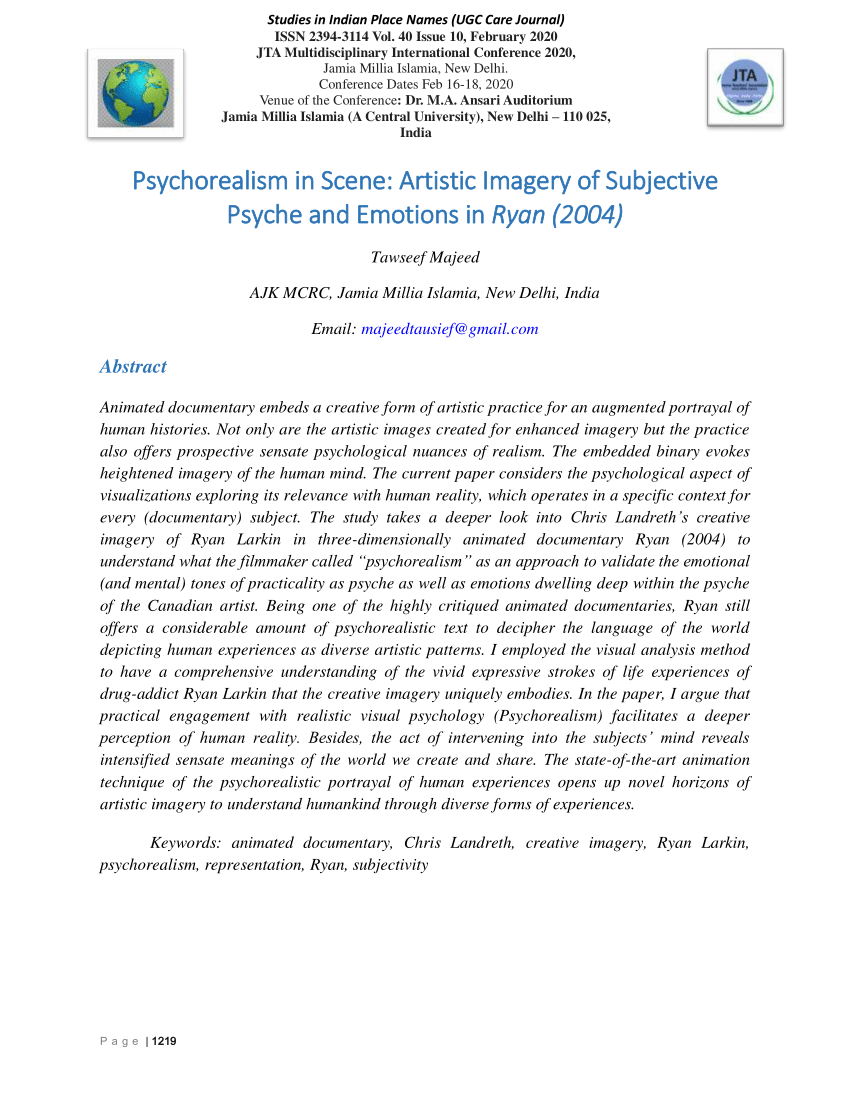 PDF) Psychorealism in Scene: Artistic Imagery of Subjective Psyche and  Emotions in Ryan (2004)