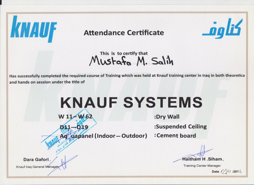 (PDF) KNAUF Drywall Certificate