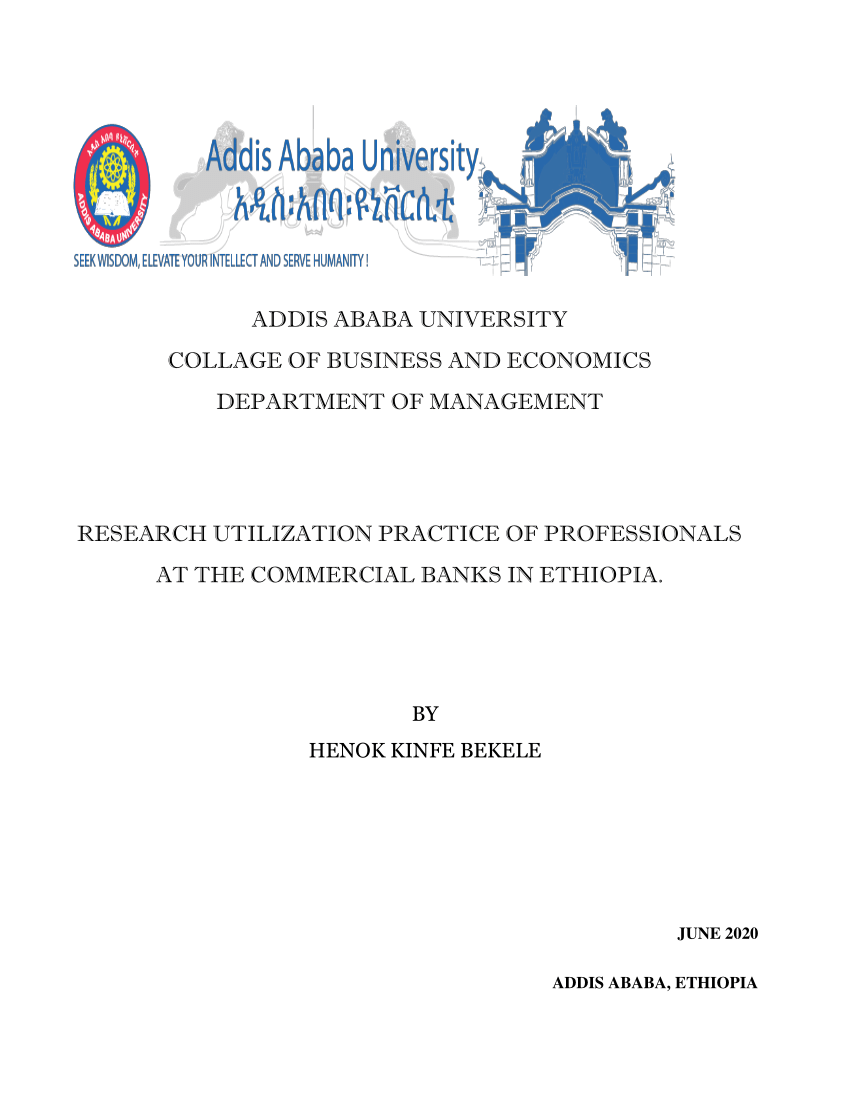 mba thesis pdf in ethiopia