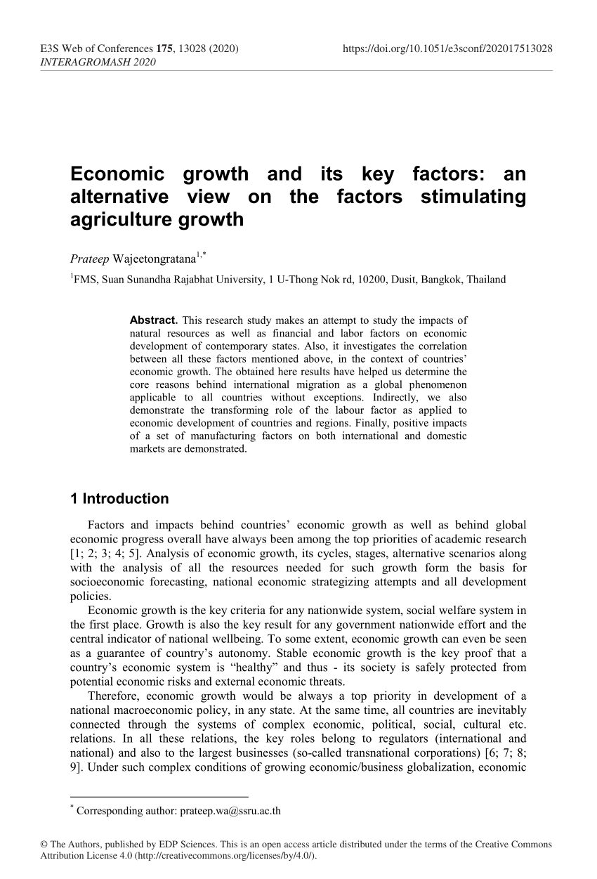 research studies on economic growth