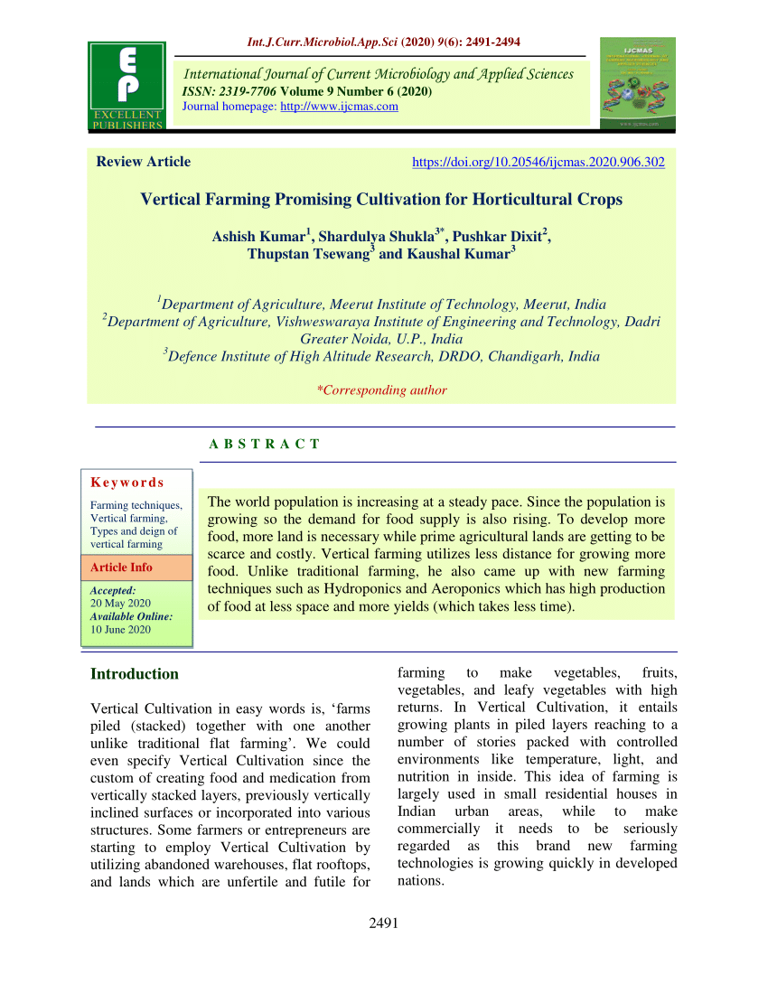 research paper on vertical farming