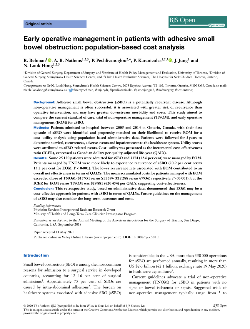 PDF) Development of a Web-Based Nonoperative Small Bowel Obstruction  Treatment Pathway App