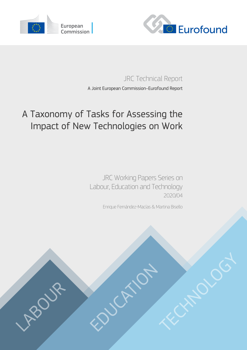 Pdf A Taxonomy Of Tasks For Assessing The Impact Of New Technologies On Work