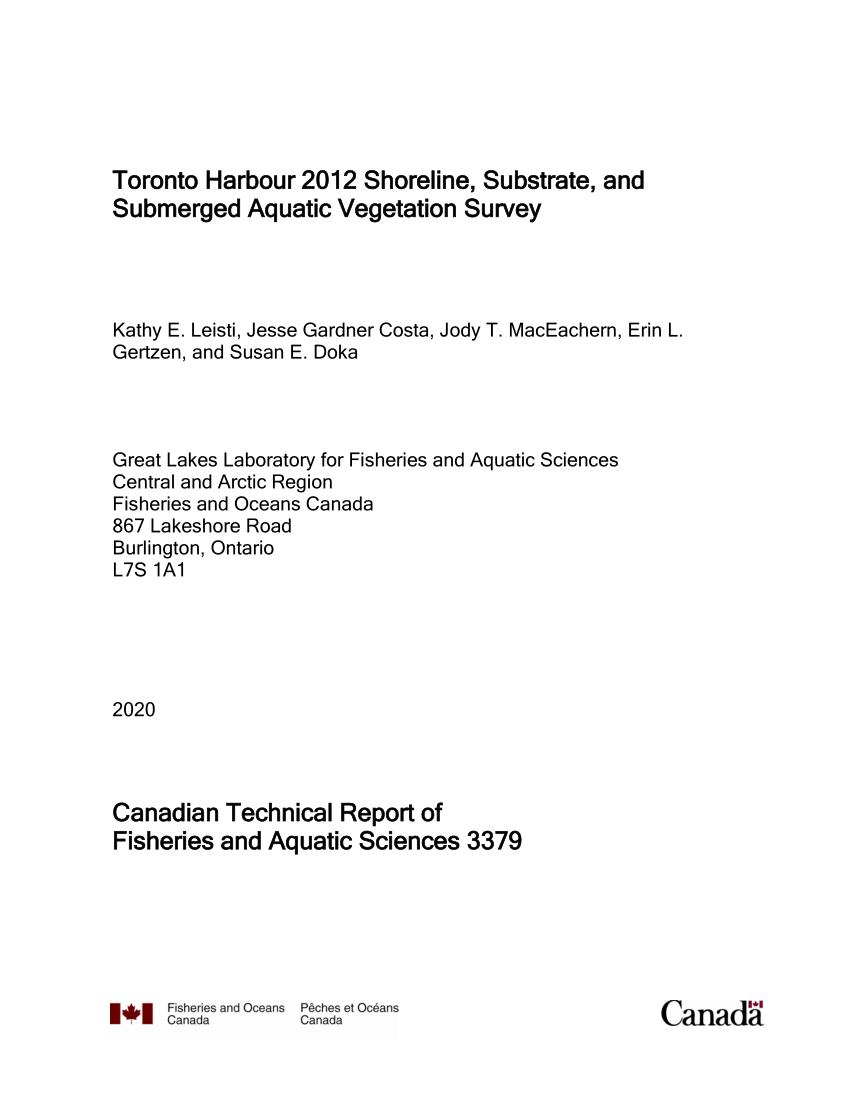 PDF) Leisti etal TorontoShorelineSurvey2012 CTRFAS 3379