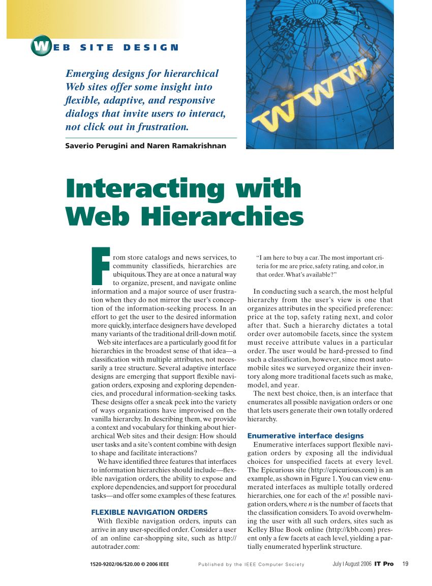 PDF) Interacting with Web Hierarchies