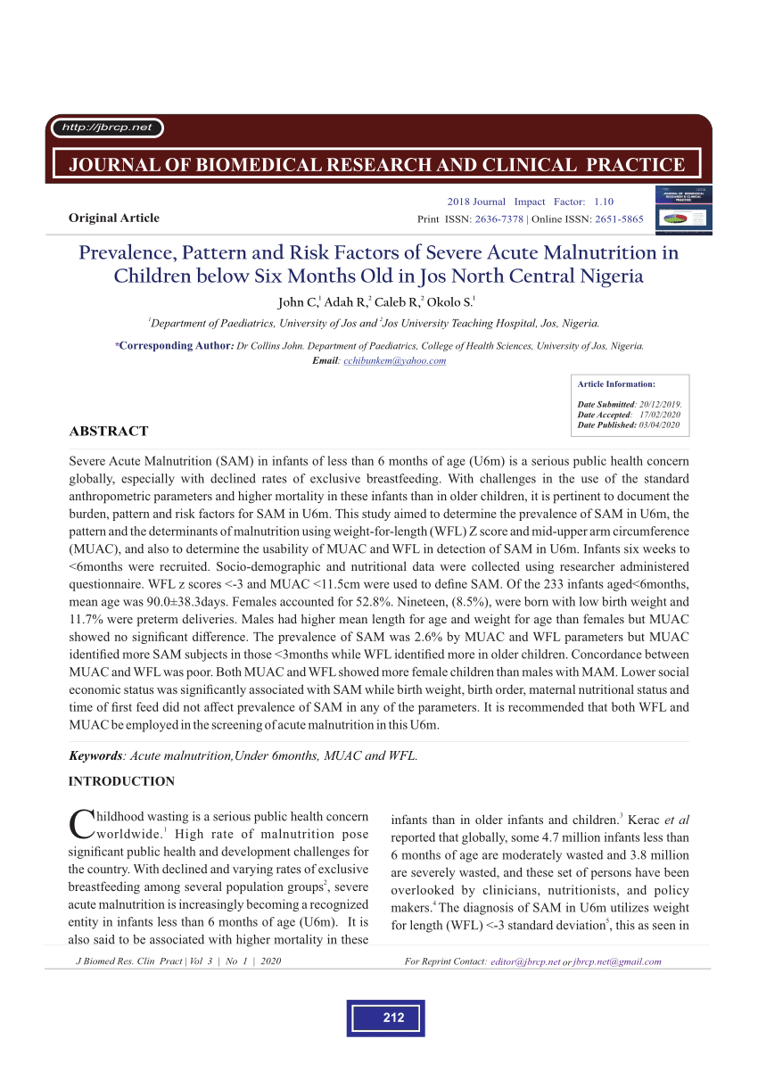 literature review on malnutrition in nigeria