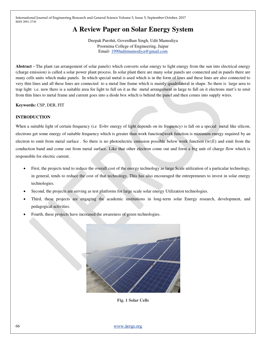 literature review on solar energy pdf