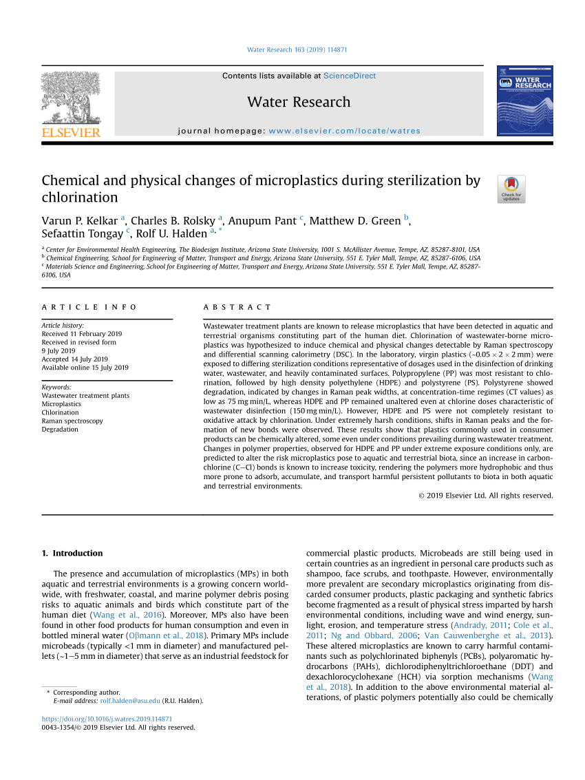 (PDF) Chemical and physical changes of microplastics during Sns-Brigh10