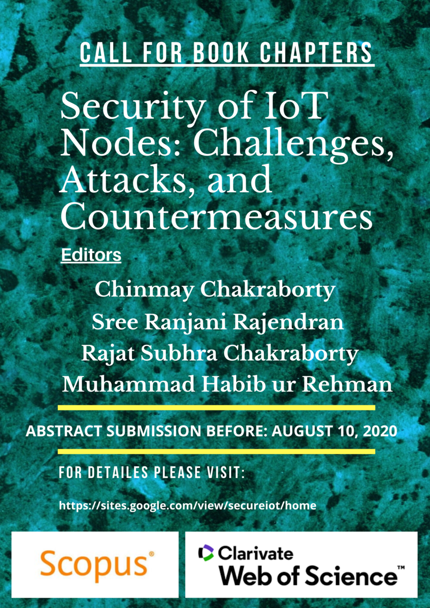 (PDF) Call for Chapters "Security of of Things Nodes