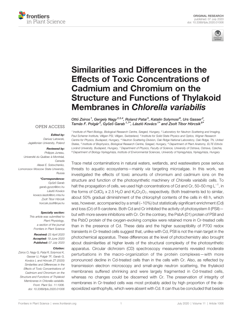 PDF) Similarities and Differences in the Effects of Toxic 