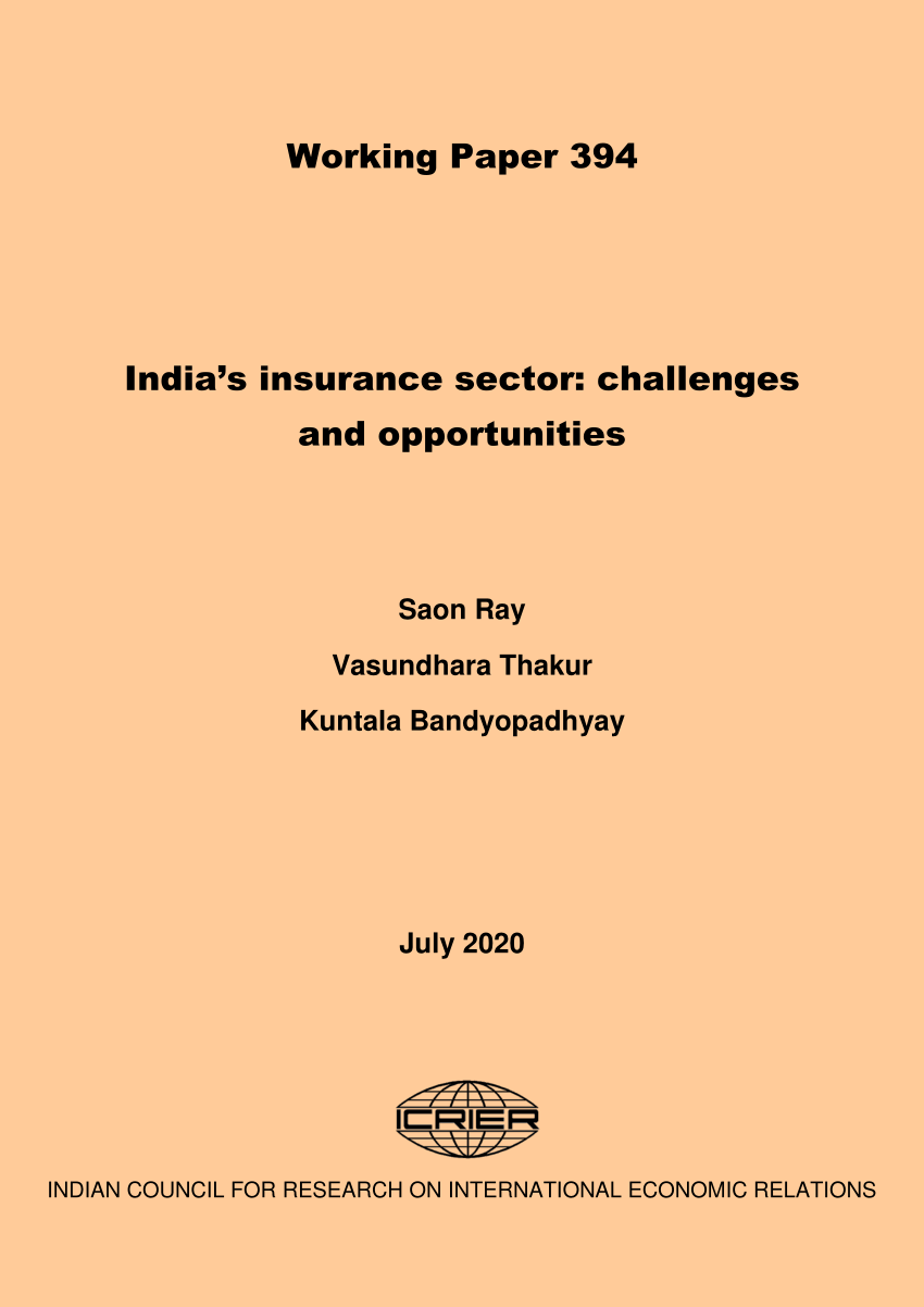 research papers on insurance sector of india