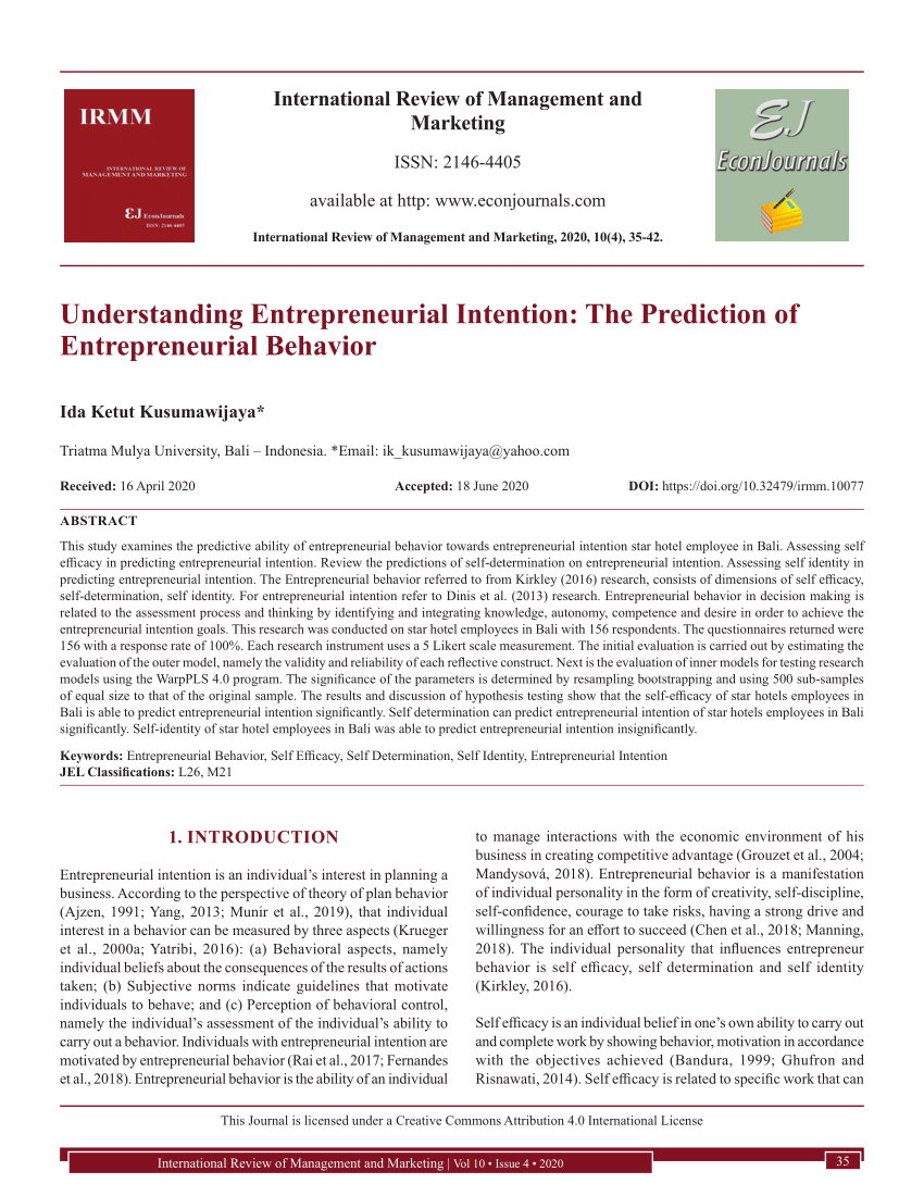 case study about entrepreneurial behavior