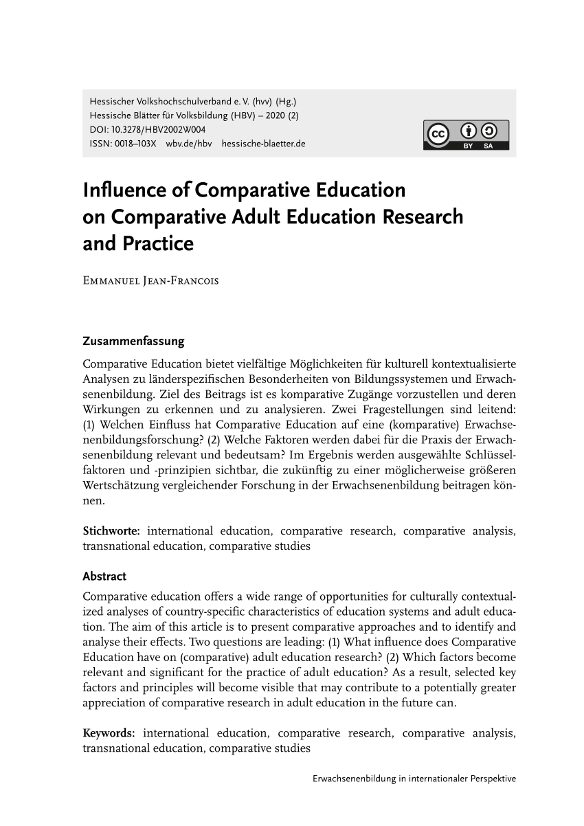 comparative study in educational research