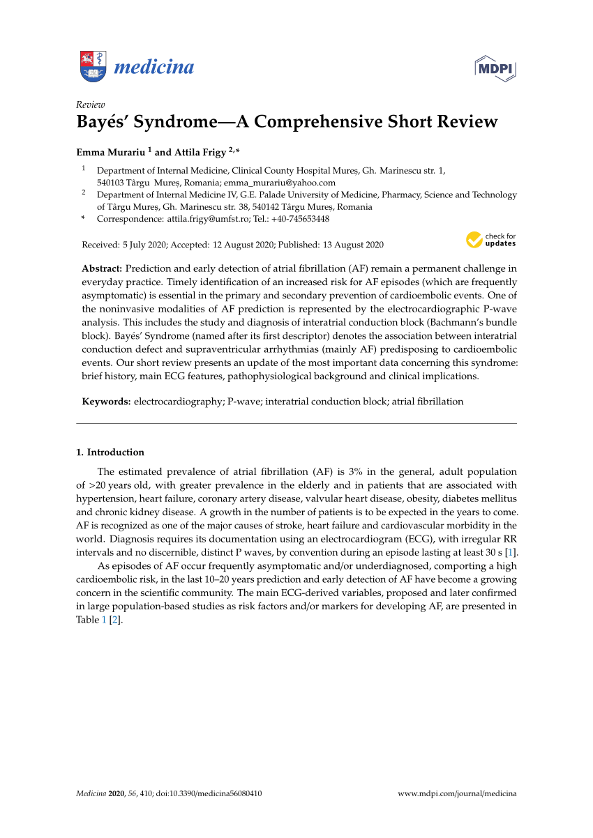 Pdf Bayes Syndrome A Comprehensive Short Review