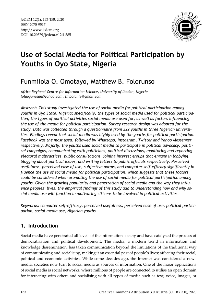 research papers on political participation