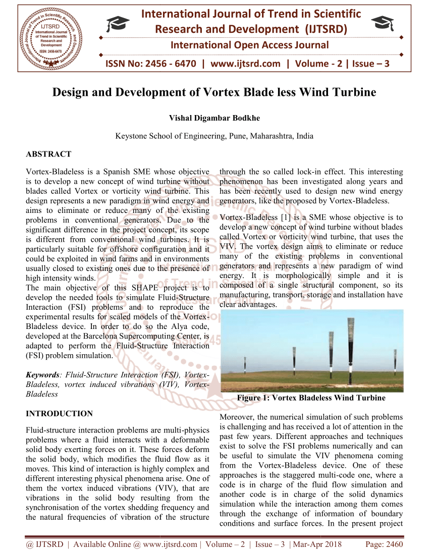 latest research papers on wind turbine