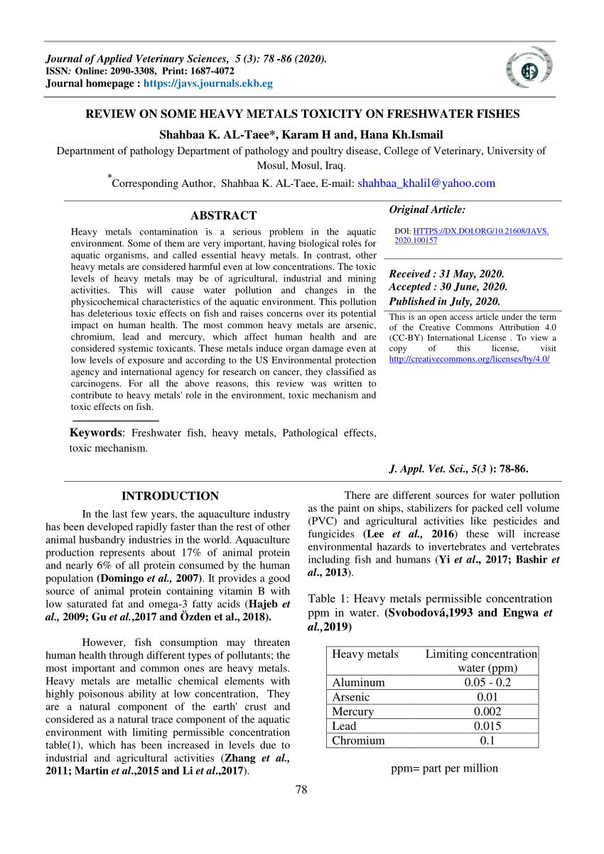 PDF) Lead poisoning from ingestion of fishing gear: A review