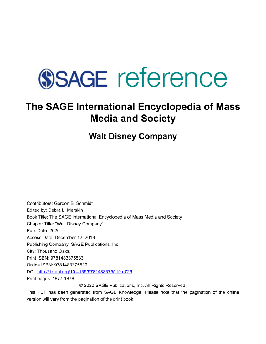 research paper about walt disney company