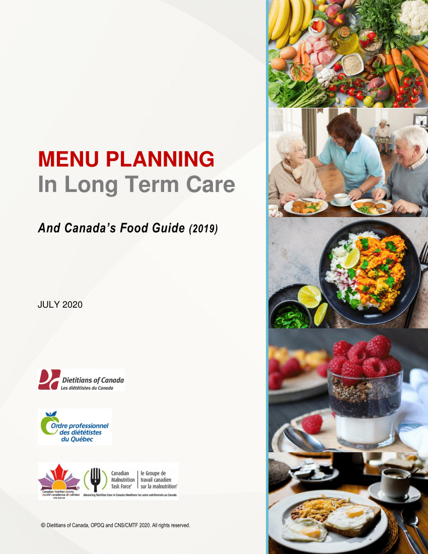 PDF) Menu Planning in Long Term Care and Canada\'s Food Guide (2019)